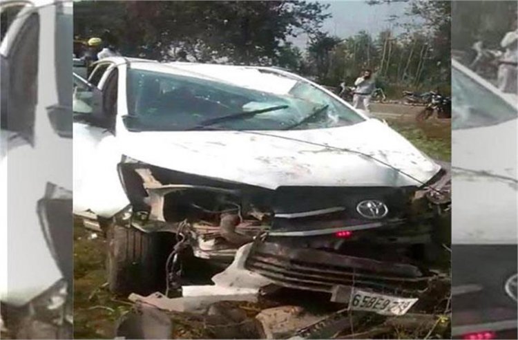 दसूहा विधायक कर्मवीर सिंह घुम्मन की गाड़ी दुर्घटनाग्रस्त